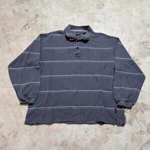 Vintage 90’s Y2K Striped Longsleeve Polo Shirt